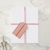 Kerststolkoor-Horizontale Streep Cadeaulabel (Met Touw)