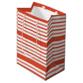 Kerststolkoor-Horizontale Streep Cadeautas (Voorkant Gekanteld)