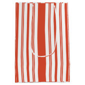 Kerststolkoor- Streep- Verticaal Medium Cadeauzakje (Achterkant)