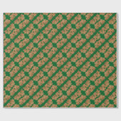 Kerststolman Kerstkoek Kerstbakfeest Cadeaupapier (Vlak)