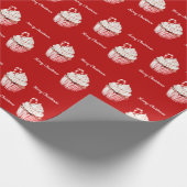 Kerststolp Cupcake Kerstmis Cadeaupapier (Hoek)