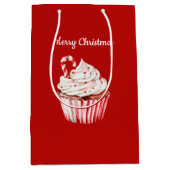 Kerststolp Cupcake Kerstmis Medium Cadeauzakje (Voorkant)