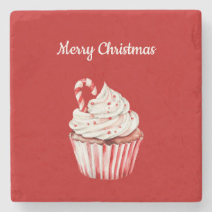 Kerststolp Cupcake Kerstmis Stenen Onderzetter