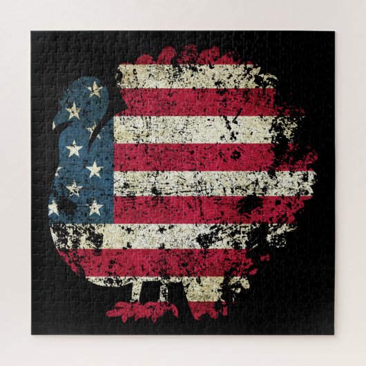Kerststolp met Amerikaanse vlag Legpuzzel (Verticaal)