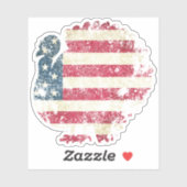 Kerststolp met Amerikaanse vlag Sticker (Vel)