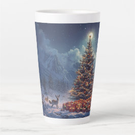 Kerststolp met gezellig winterontwerp gif latte mok
