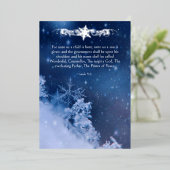 Kerststolp sneeuwvlokken Kerstmis christelijk  Folie Feestdagenkaart (Staand Voorkant)