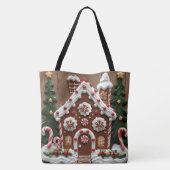 Kerststolp uit gemberkoek tote bag (Achterkant)