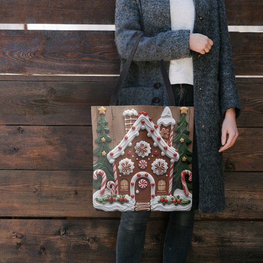 Kerststolp uit gemberkoek tote bag