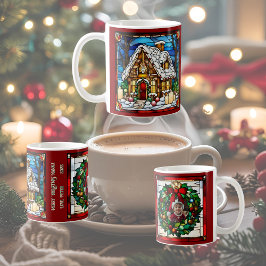 Kerststolp van nepschilderglas koffiemok