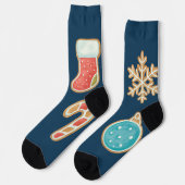 Kerststolpe Kerst Koekje Iconen Sokken (Links)