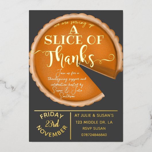 Kerststolpompoentaart vrijwilligerslunch evenement folie uitnodiging (Voorkant)