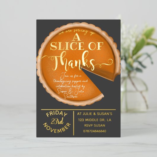 Kerststolpompoentaart vrijwilligerslunch evenement folie uitnodiging (Staand Voorkant)