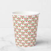 Kerststolprint Kerstfeest Papieren Bekers (Achterkant)