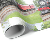  kerststoom Rood patroon Cadeaupapier (Rol Hoek)