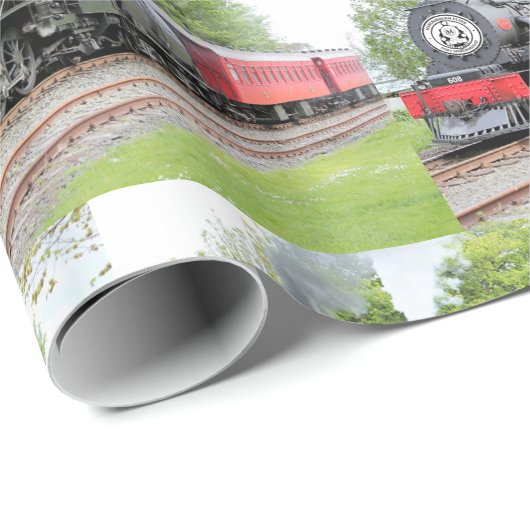  kerststoom Rood patroon Cadeaupapier (Rol Hoek)