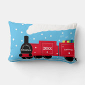 Kerststoomtrein op sneeuw kussen (Achterkant)