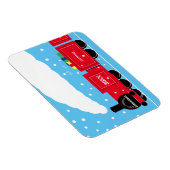 Kerststoomtrein op sneeuw magneet (Rechterzijde)