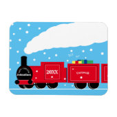 Kerststoomtrein op sneeuw magneet (Horizontaal)