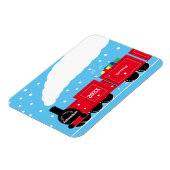 Kerststoomtrein op sneeuw magneet (Linkerzijde)