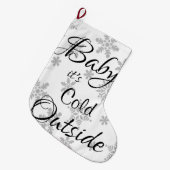 Kerststop, Baby het is buiten koud Grote Kerstsok (Voorkant (Hangend))