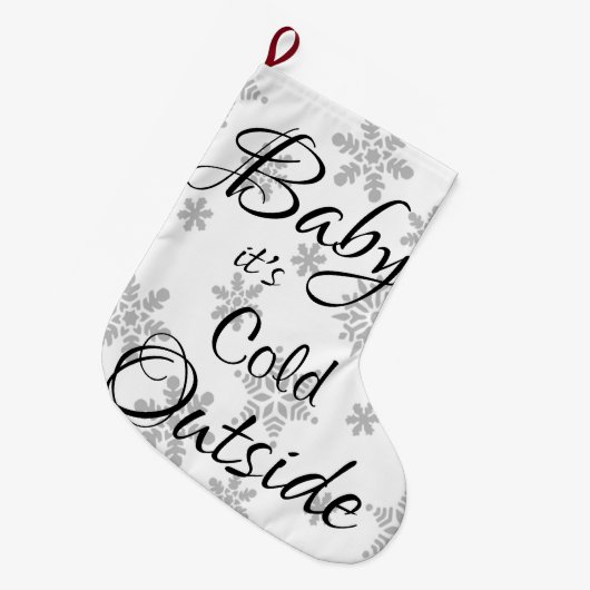 Kerststop, Baby het is buiten koud Grote Kerstsok (Voorkant (Hangend))