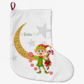 kerststop, Dream Moon Gold Elf Peppermint Grote Kerstsok (Voorkant)