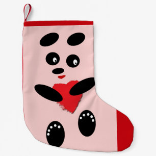 kerststop in Panda in liefde klein Kleine Kerstsok