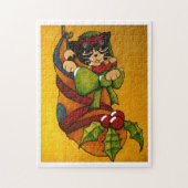 kerststop Kitty Cat v1 Legpuzzel (Verticaal)