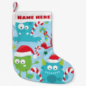 Kerststop Kleine monster (personaliseer het aan) Kleine Kerstsok (Voorkant)