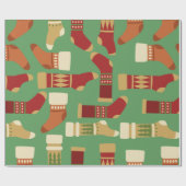 kerststop met groene achtergrond cadeaupapier (Vlak)