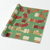 kerststop met groene achtergrond cadeaupapier (Uitgerold)
