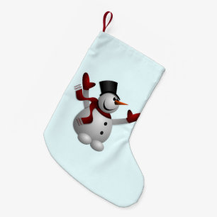 kerststop met Happy Snowman Kleine Kerstsok