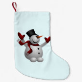 kerststop met Happy Snowman Kleine Kerstsok (Voorkant)