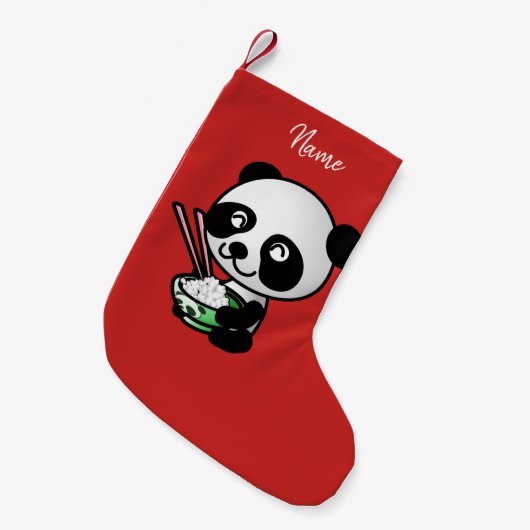 Kerststop. Panda. Kleine Kerstsok (Voorkant (Hangend))