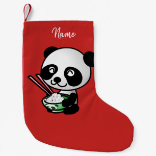 Kerststop. Panda. Kleine Kerstsok