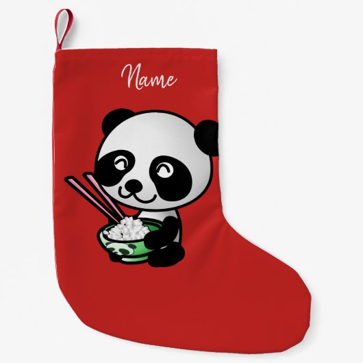 Kerststop. Panda. Kleine Kerstsok (Voorkant)