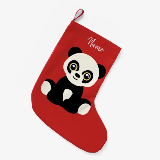 Kerststop. Panda. Kleine Kerstsok (Voorkant (Hangend))