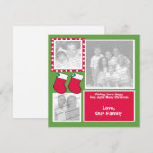 kerststopfamilie fotografiet feestdagenkaart (Voorkant / Achterkant)