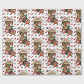 Kerststoppen De naam van het kind personaliseren G Cadeaupapier (Vlak)