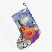 Kerststoppen met Happy Reindeer Kleine Kerstsok (Achterkant (Hangend))