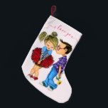 Kerststoppen met paarse liefde - aangepaste tekst kleine kerstsok<br><div class="desc">Cute Romantic Couple - Love - I Love You - Kiss Boy and Girl - Fun Painting - Choose / Add Your Unique Text / Name / Color - Make Your Special Gift - Resize and move or remove / add Elements - afbeelding / text with Customization Tool. Het schilderen...</div>