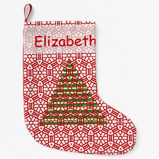 Kerststoppen - ontwerp van de loodhoudende boom kleine kerstsok (Voorkant)