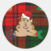 kerststort ronde sticker (Voorkant)