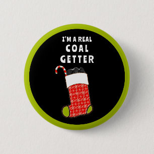 kerststotende student op de lijst Naughty Ronde Button 5,7 Cm