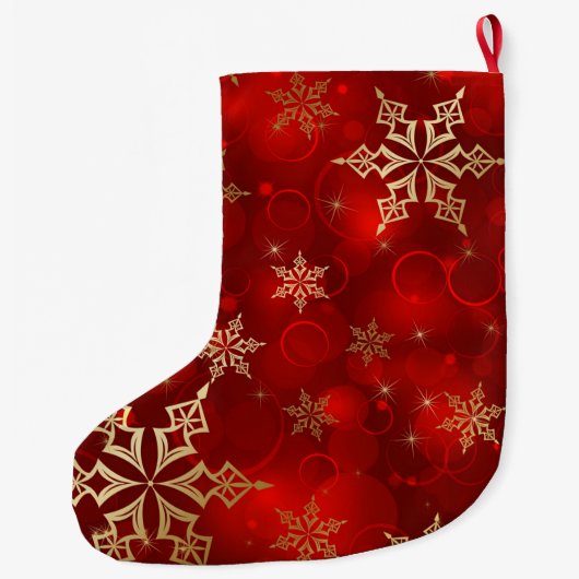 kerststouwen/Snowflakes Grote Kerstsok (Achterkant)