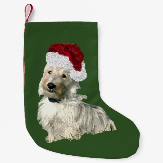 kerststouwing met Schotse Terrier Kleine Kerstsok (Voorkant)