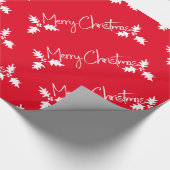 kerststouwstijl Modern Red, naam toevoegen Cadeaupapier (Hoek)