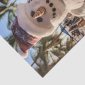 Kerststrand Sand Snowman Tissuepapier (Detail)