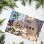 Kerststrand Sand Snowman Tissuepapier<br><div class="desc">Dit ontwerp kan worden gepersonaliseerd door de Edit optie van het Ontwerp te kiezen. Je kunt ook overdragen naar andere objecten. Neem contact met me op via colorflowcreations@gmail.com of gebruik de chatoptie bovenaan de pagina als u dit ontwerp op een ander product wilt plaatsen of hulp nodig hebt. Bekijk meer...</div>